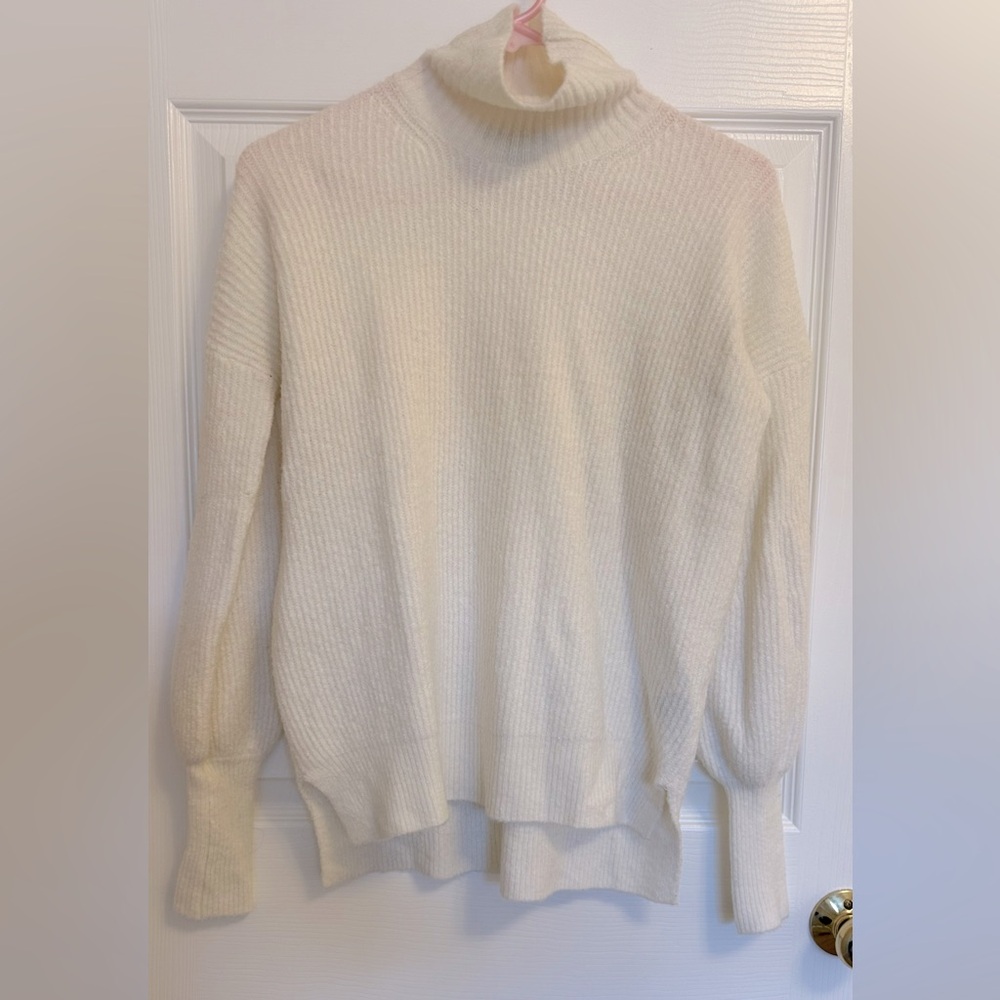 French Connection White Turtleneck Sweater